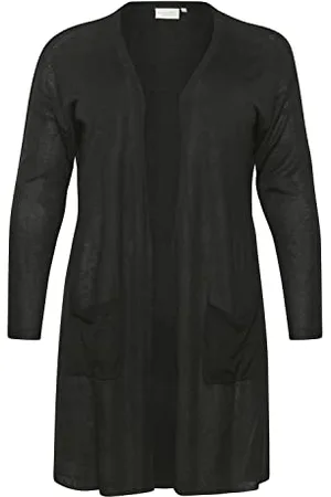 Kaffe Strickjacke KCsandy Damen Strickjacke Lang Cardigan Große Größen Langarm M
