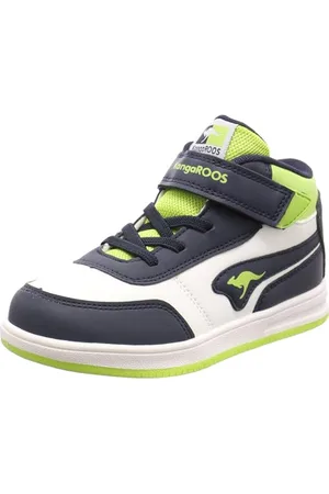KangaROOS Jungen Unisex Kinder K-CPI Tive Mid EV Sneaker, dk Navy/Lime, 26 EU