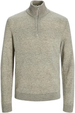 JACK & JONES JACK&JONES Herren JPRCCLAMBSWOOL Knit Half Zip Strickpullover, , Large
