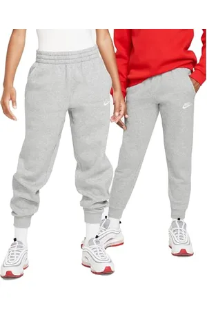 Nike K NSW Club FLC JGGR LBR Pants, DK Grey Heather/Base Grey/Weiß, Medium Unisex