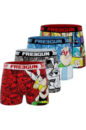 Freegun Asterix Jungen Boxershorts, Weich, Atmungsaktiv & Bequem (4er Pack) 8 Jahre/10 Jahre