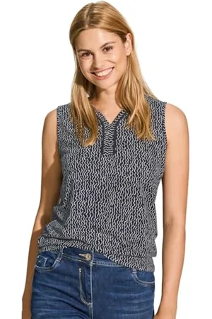 CECIL Damen B321764 Top mit Paspelband und Print, , X-Large