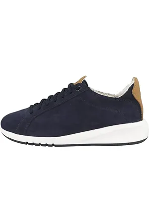 Geox Damen D AERANTIS Sneaker, Navy/Camel, 38 EU