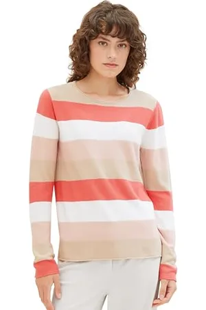 TOM TAILOR Damen Basic Pullover mit Rundhalsausschnitt, , XXL