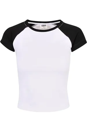 Urban classics Damen Tb5075-ladies Organic Stretch Short Retro Baseball Tee T-Shirt, , S EU
