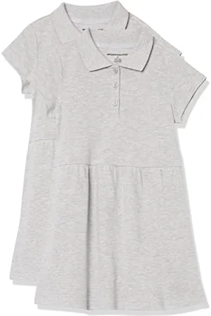 Amazon Mädchen Kurzärmliges Piqué-Polokleid, 2er-Pack, , 8 Jahre