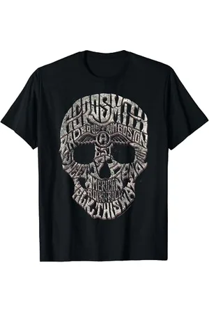 Aerosmith Herren Klassisches T-Shirt mit Schädel-Motiv, S