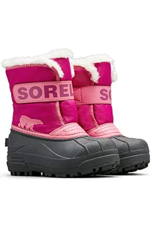 sorel KIDS SNOW COMMANDER Schneestiefel für Unisex Baby, Rot (Tropic Pink x Deep Blush) - Children, 26 EU