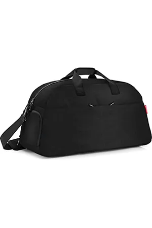 Reisenthel Overnighter Plus Black - extra große smarte Reise-/Sporttasche, wasserabweisend, funktionell mit vielen Innen- und Außentaschen