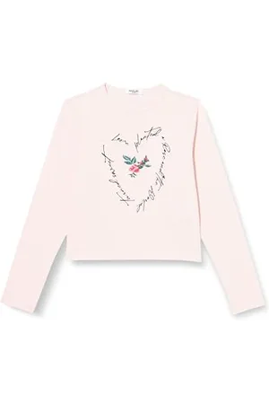 Replay Mädchen Langarmshirt aus Baumwollmix, (Rosa), 16 Jahre