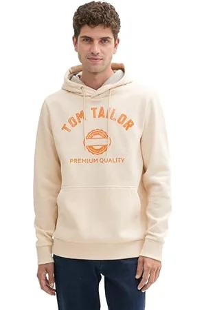 TOM TAILOR Herren Hoodie Sweatshirt mit Logo-Print, , XXL