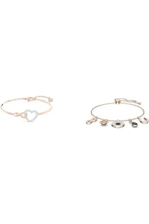 Swarovski Infinity Armreif, Unendlichzeichen und Herz, Weiss, Metallmix & Symbolic Armband, Unendlichzeichen, Augensymbol und Hufeisen, Blau, Roségold-Legierungsschicht