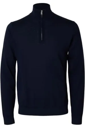 SELECTED Male Half-Zip Pullover 100% Merinowoll
