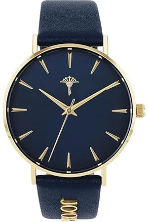 JOOP! Armbanduhr Damen Quarzuhr Analog, mit Leder Armband, Blau, 5 bar Wasserdicht, Kommt in Uhren Geschenk Box, 2035048