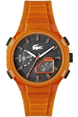 Lacoste Analoge-Digitale Multifunktions-Quarzuhr für Herren Kollektion LC33 mit Oranges Silikonarmband - 2011369