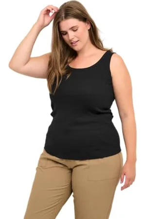 Kaffe Jerseytop KCcarina Damen Tank Top Ärmellos Jerseytop Sommer Shirt U Ausschnitt Große Größen S