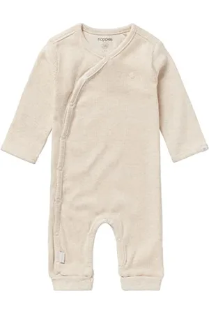 Noppies Unisex Baby U Playsuit LS Rib Nevis Kleinkind-Strampelanzug, RAS1202 Oatmeal-P611, 56