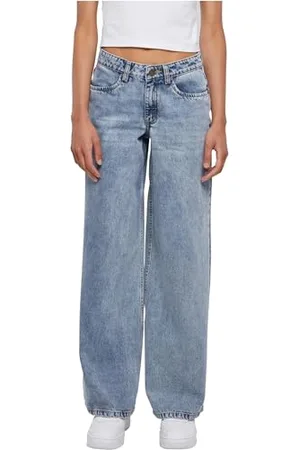 Urban classics Damen TB6112-Ladies Mid Waist Wide Denim Hose, , 26