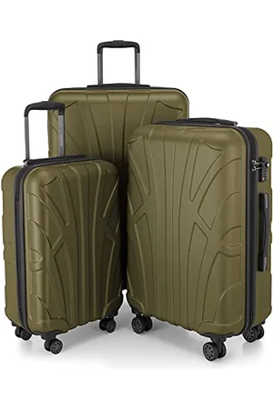 SUITLINE 3er Koffer-Set Trolley-Set Rollkoffer Hartschalen-Koffer Reisekoffer, TSA, (55 cm, 66 cm, 76 cm), 100% ABS, Matt