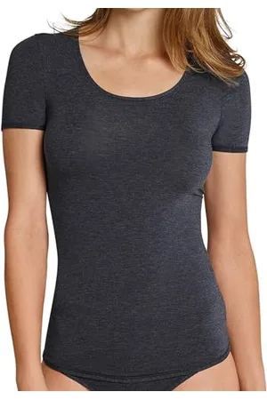 Schiesser Damen Halbarm Unterhemd Personal Fit Wander-Shirt, , 46 EU