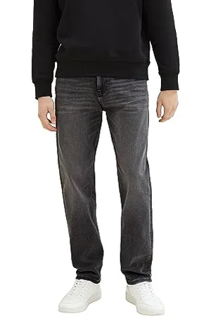TOM TAILOR Herren Loose Fit Jeans, used mid stone grey denim, 32/32