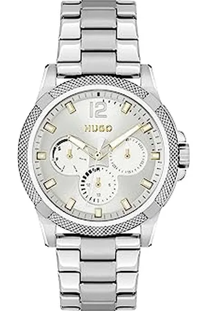 HUGO BOSS Multi Zifferblatt Quarz Uhr für Damen Kollektion #Impress - for HER mit Silbernes Edelstahlarmband - 1540138