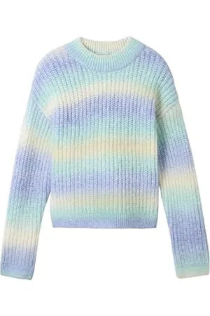 TOM TAILOR Mädchen Kinder Cropped Strickpullover mit Farbverlauf, , 152