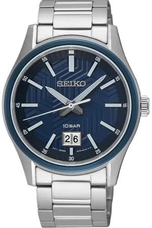 Seiko Herren Analog Quarz Uhr mit Edelstahl Armband SUR559P1
