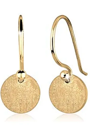 Elli Ohrringe Damen Ohrhänger Geo Plättchen Minimal Trend Matt in 925 Sterling Silber