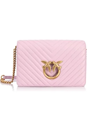 Pinko Damen Love Click Classic Sheep Nappa Chevron Tasche