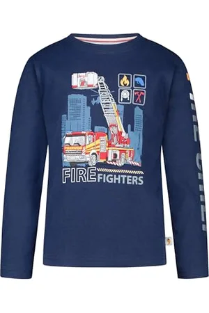 Salt & Pepper Jungen Longsleeve mit Feuerwehr Großstadt Motiv