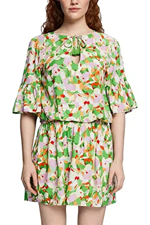 ESPRIT Damen Elia Beach Cve Aop Dress Überwurf für Schwimmbekleidung, Green 3, XL
