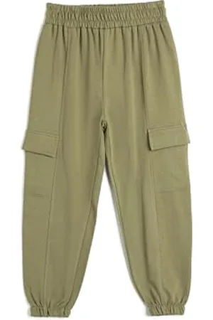 Koton Girls Basic Jogger Sweatpants Drawstring Pocket Brushed Interior Cotton
