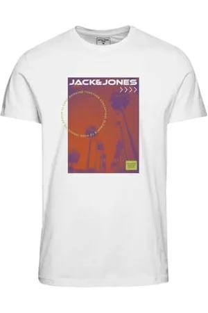 JACK&JONES JUNIOR Jungen Jcoflower Print Tee Crew Neck FST Jnr T-Shirt, , 128 EU