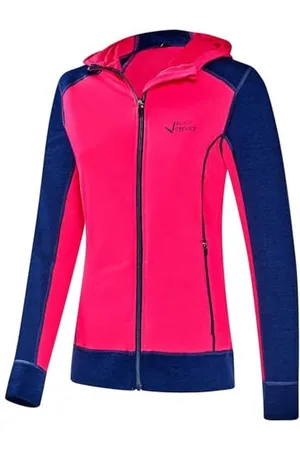 Black Crevice Damen Merino Kapuzenjacke, , 38