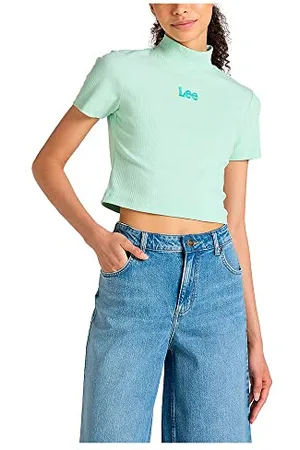 Lee Damen Rib Shrunken Tee Shirt, , S EU