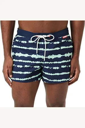 ATHENA Herren Bermuda Bain Pour Homme Waves-Poches Côté, Cordon Serrage, Filet de Maintien Intérieur-Coupe Ergonomique Schwimmwindel, , S