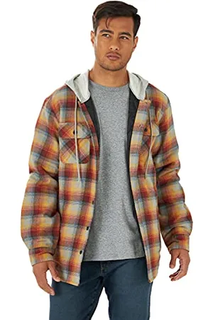 Wrangler Herren Long Sleeve Quilted Lined Flannel Shirt Jacket with Hood Hemd, , 3X-Groß
