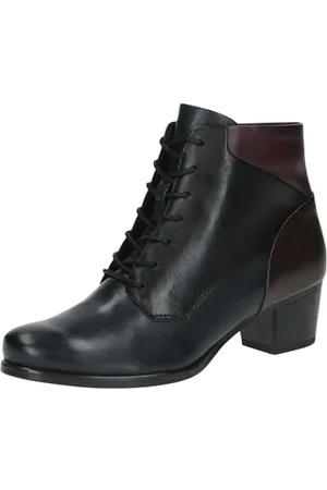 Caprice Damen Stiefeletten zum Schnüren aus Leder mit Blockabsatz, Mehrfarbig , 41 EU