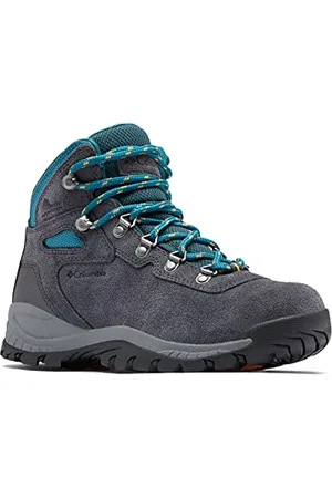 Columbia Damen Newton Ridge Plus Waterproof Amped Wanderschuh, Shark, River Blue, 42 EU