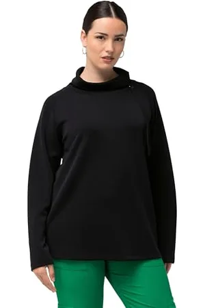 Ulla Popken Damen Soft Stehkragen mit Zipper Sweatshirts, , 42-44