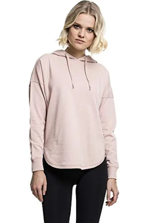 Urban classics TB1308 Damen Hoodie Ladies Oversized Terry Hoody, weit geschnittener Kapuzenpullover für Frauen mit abgerundetem Saum, light rose, Größe XS