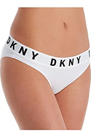 DKNY Damen Cozy Boyfriend Unterwsche im Bikini-Stil, weiß/schwarz, Medium