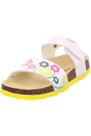 Superfit Fussbettpantoffel Hausschuh, Weiß/Gelb 1000, 31 EU