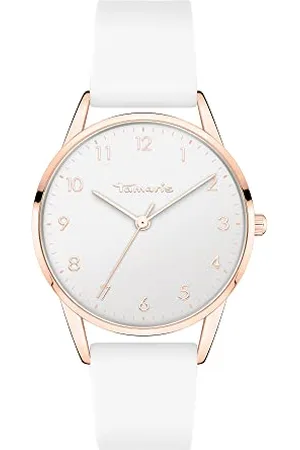 Tamaris Damen Analog Quarz Uhr mit Silikon Armband TT-0121-PQ