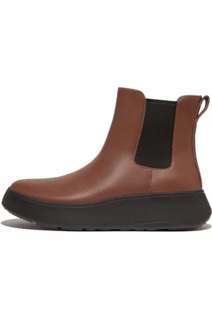 FitFlop Damen F-Mode Leather Flatform Chelsea Boots Stiefel, , 42 EU
