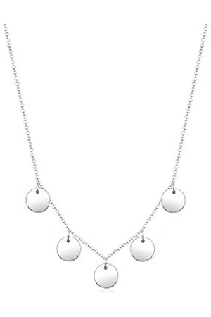 Elli Halskette Damen Kreis Geo Plättchen Minimal in 925 Sterling