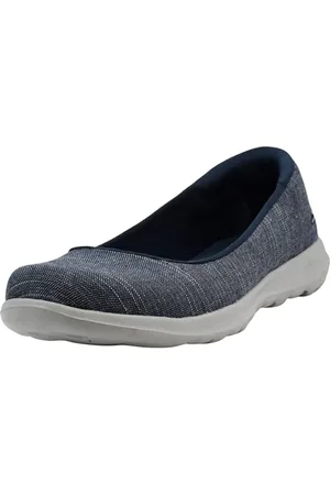 Skechers Damen Go Walk Lite-136001 Ballerinas, Marineblau, 37 EU