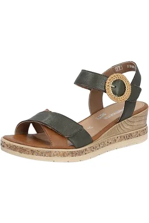 Remonte Damen D3067 Keilsandale, Cayenne/Leaf / 52, 40 EU