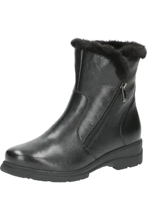 Caprice Damen Winterstiefel ohne Absatz mit Reißverschluss Gefüttert, Schwarz , 36 EU